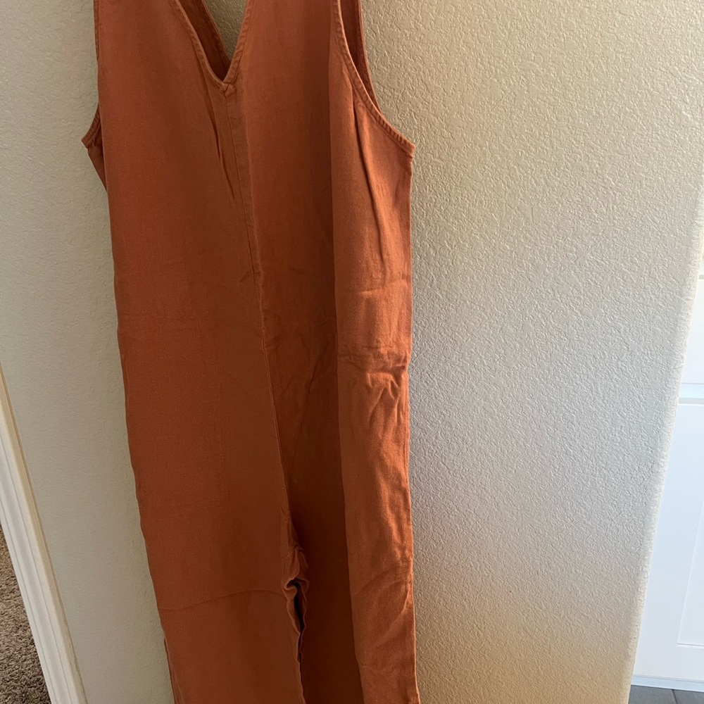 Universal Thread Rust Orange Sleeveless Jumpsuit - image 1